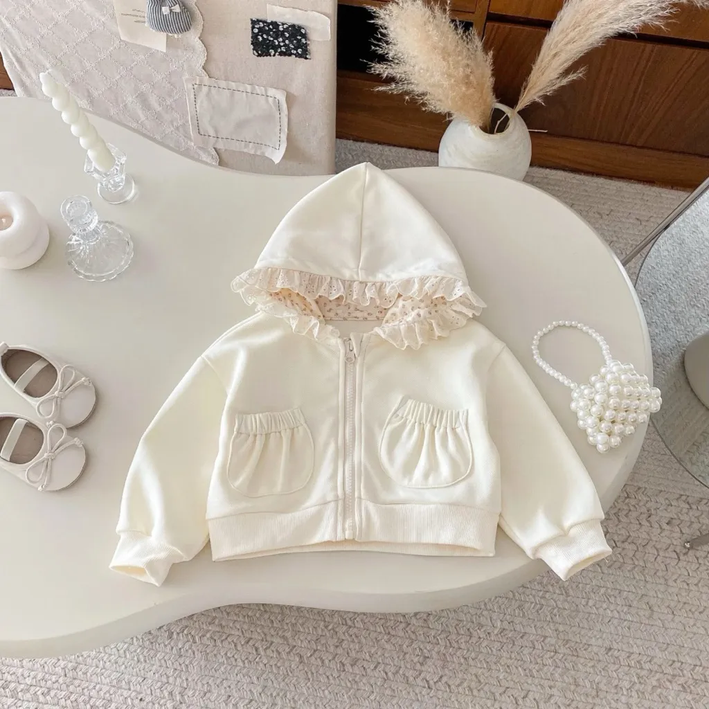 KAOLA - Karilla Cream | Jaket Bayi | Jaket Hoodie Balita Anak Perempuan