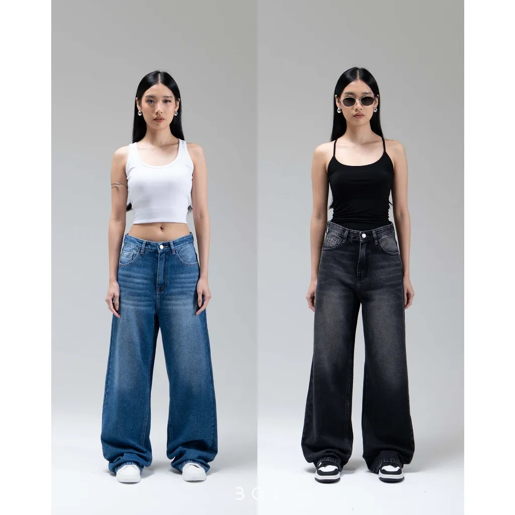 BCK - Celana Highwaist Baggy Loose Jeans Callie