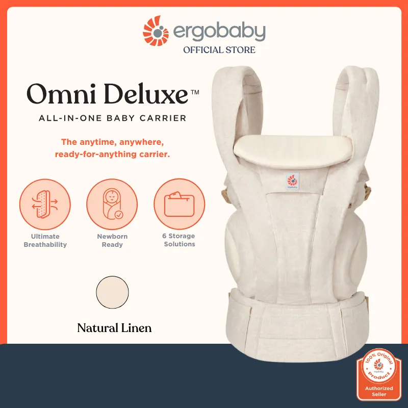 Ergobaby Omni Deluxe Linen Baby Carrier - Natural Linen