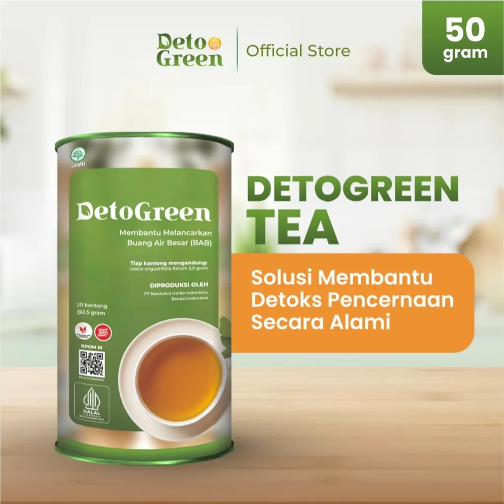 Deto Green Tea Asli Teh Hijau Detox Pembersih Pencernaan Usus Detoks Original
