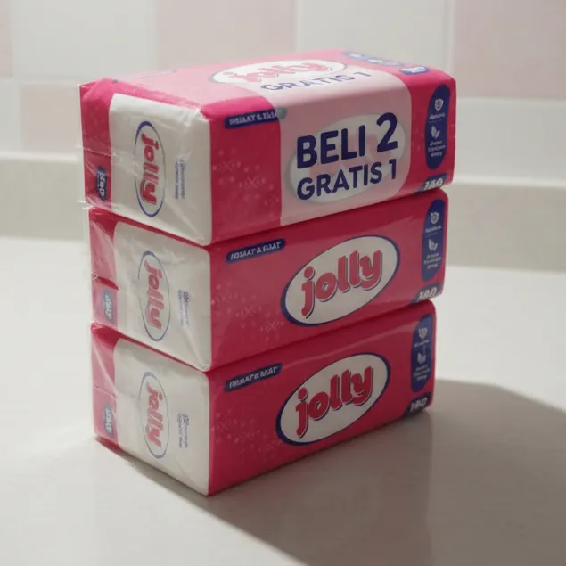 (PAKET 3 PCS) Jolly Tissue Facial Soft Pack 180 SHEETS 2 PLY Tisu Hemat Buy 2 get 1