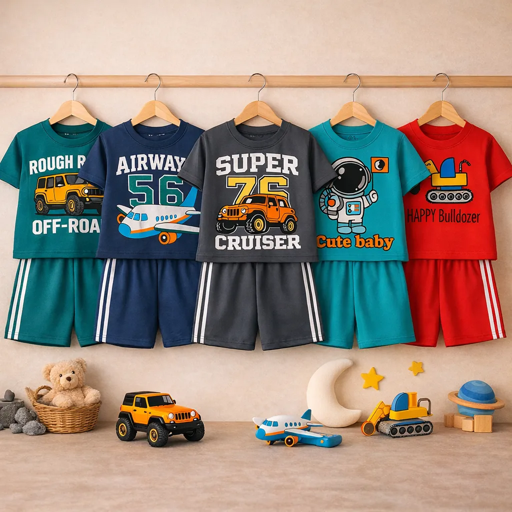 Top Kid Paket Setelan Kaos Anak Laki-Laki Isi 5 067