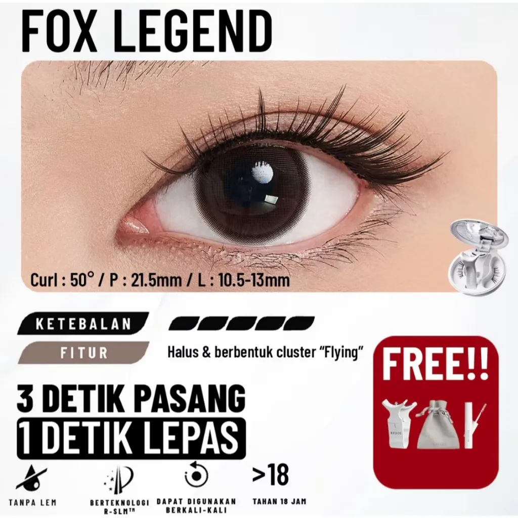 NEW ARRIVAL!!! WOSADO Magnetic Lashes FOX LEGEND Bulu Mata Palsu Magnetik Semi Bold Makeup Look