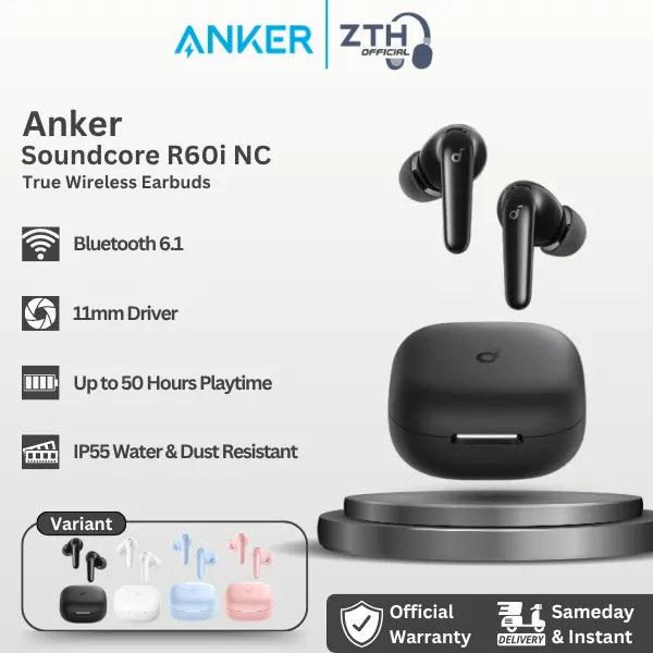 Anker Soundcore R60i NC R60iNC ANC TWS Noice Cancelling Earbuds P31i Ai translate LDAC HiRes - D1202