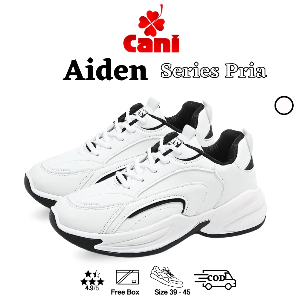 Cani "Free Box" (Size 39 - 45) Aiden Sepatu Sneakers Pria Kasual Fashion Shoes Trendy 8141