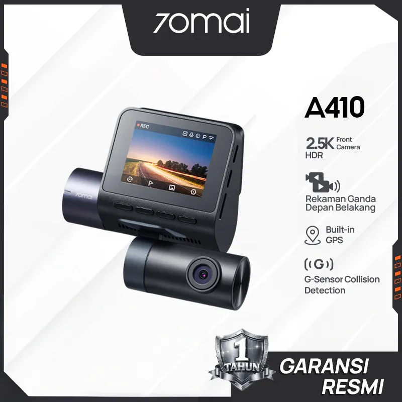 70mai Dash Cam A410 Set HDR 2.5K Super Night Vision 24H Parking Monitor Built-in GPS Buffered Emergency Recording