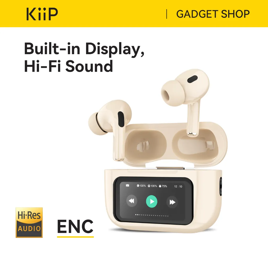 KiiP DTS16 Tws  ANC Headset Bluetooth 5.4 Earphone Smart Screen Active Noise Reduction