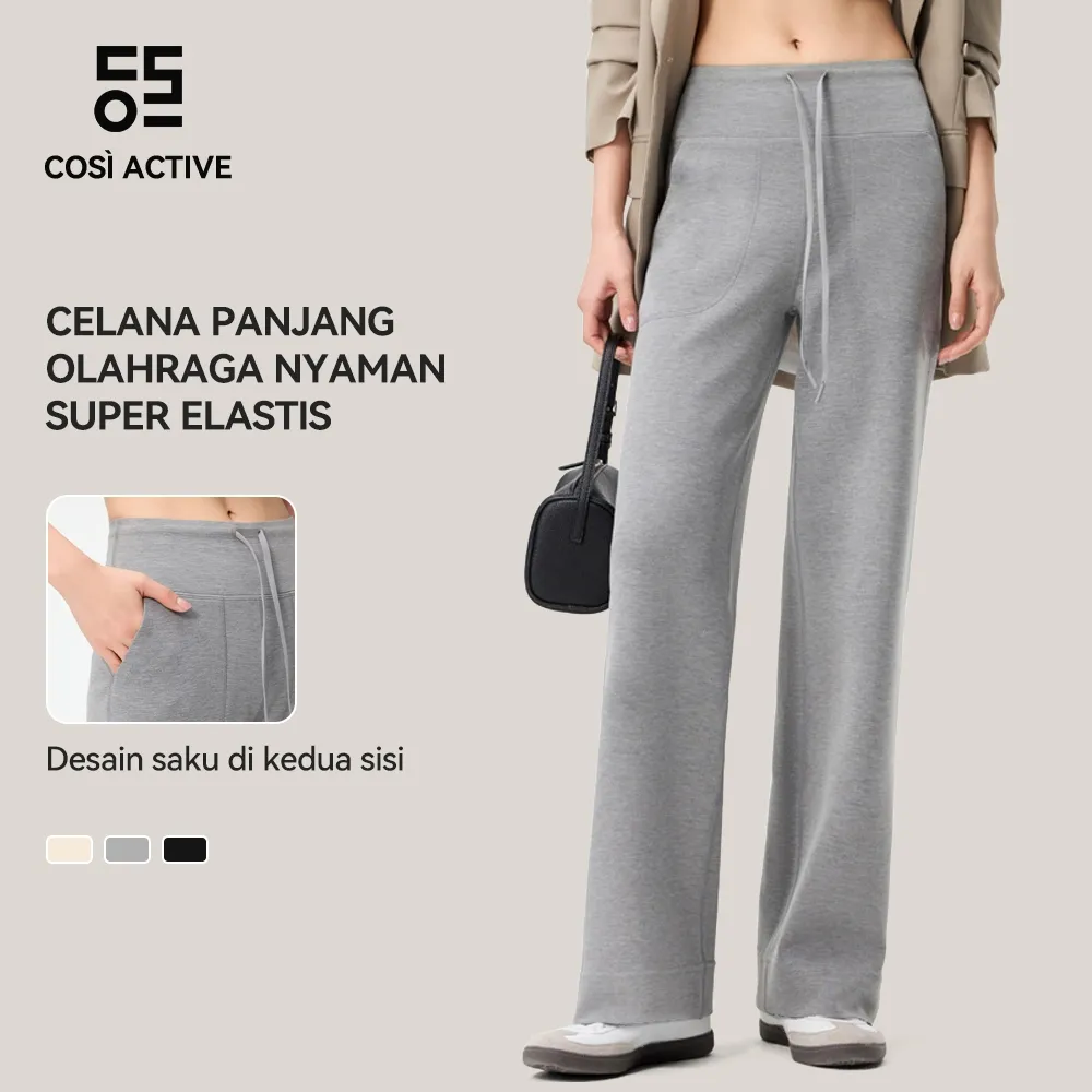 COSI ACTIVE Poundfit Celana Joger Wanita Celana Training Celana Olahraga Longgar Track Pants