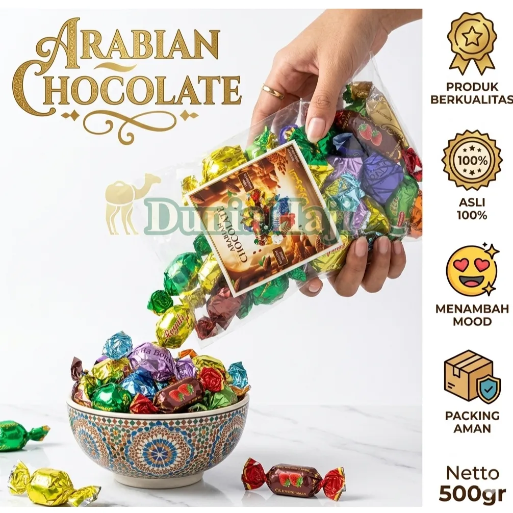 Cokelat Arab / Coklat Arab Mix untuk Oleh Oleh Haji dan Umroh