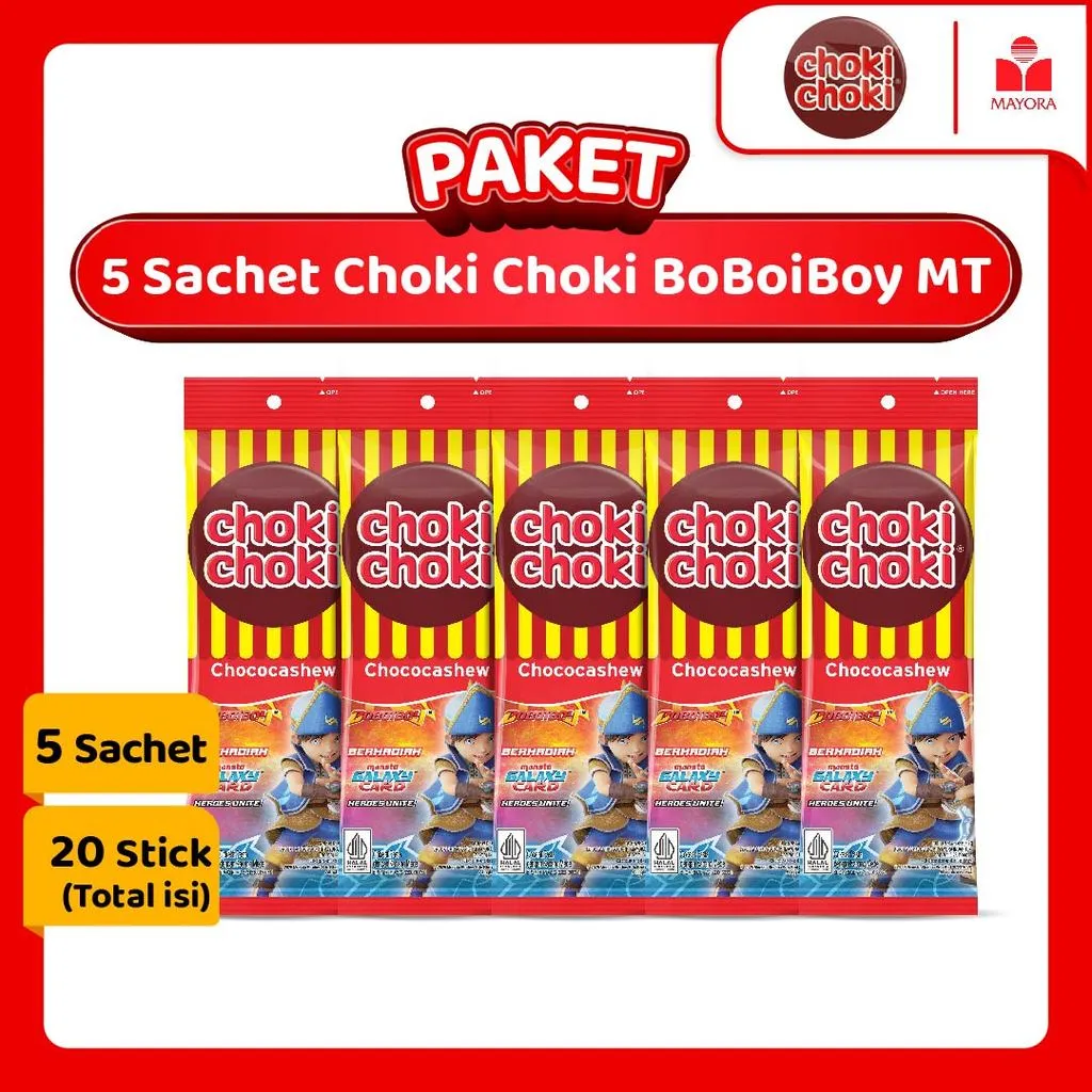 Paket 5 Sachet Choki Choki MT - BoBoiBoy