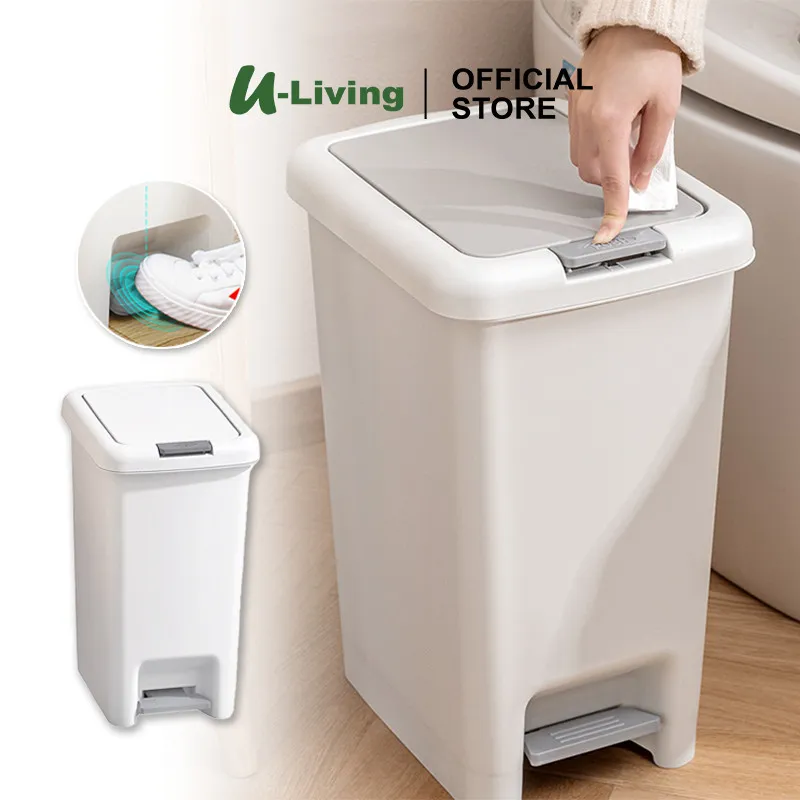 U-Living Tempat Sampah Injak Kaki Tempat Sampah Dapur Penyimpanan Sampah Organizer Rumah Dengan Tutup TS001