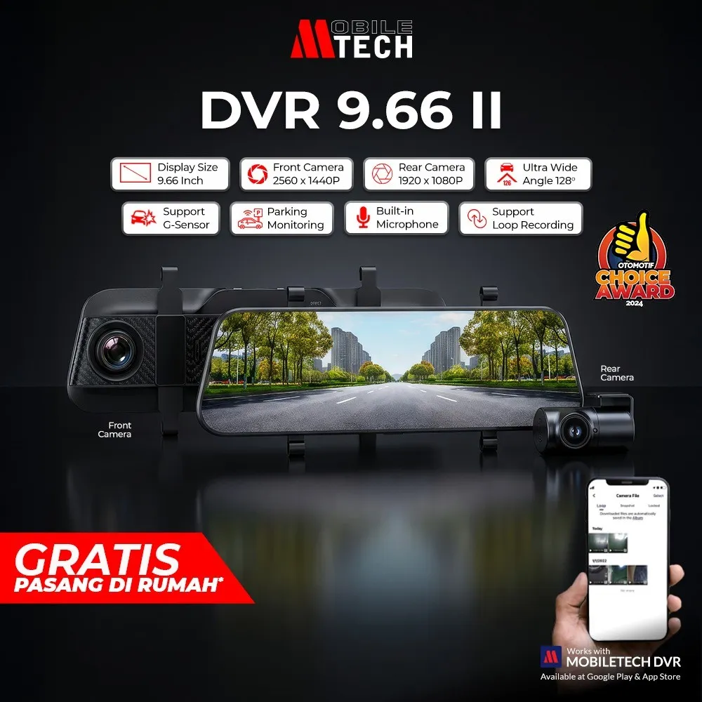Dashcam MobileTech Kamera Mobil 9,66"