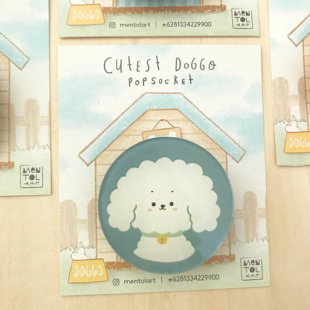 MENTOL ART Acrylic Pop Socket Phone Holder Doggo Series - Popsocket Akrilik