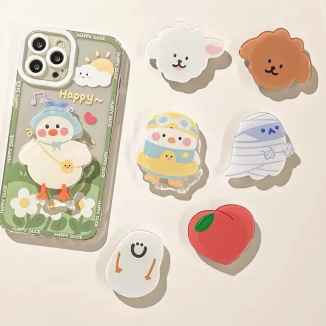 STAND HANDPHONE MOTIF LUCU / CASING PHONE HOLDER KEKINIAN / GRIPTOK PHONE HOLDER / CARTOON ACYLIC PHONE GRIP / PHONE STAND / POPGRIP/