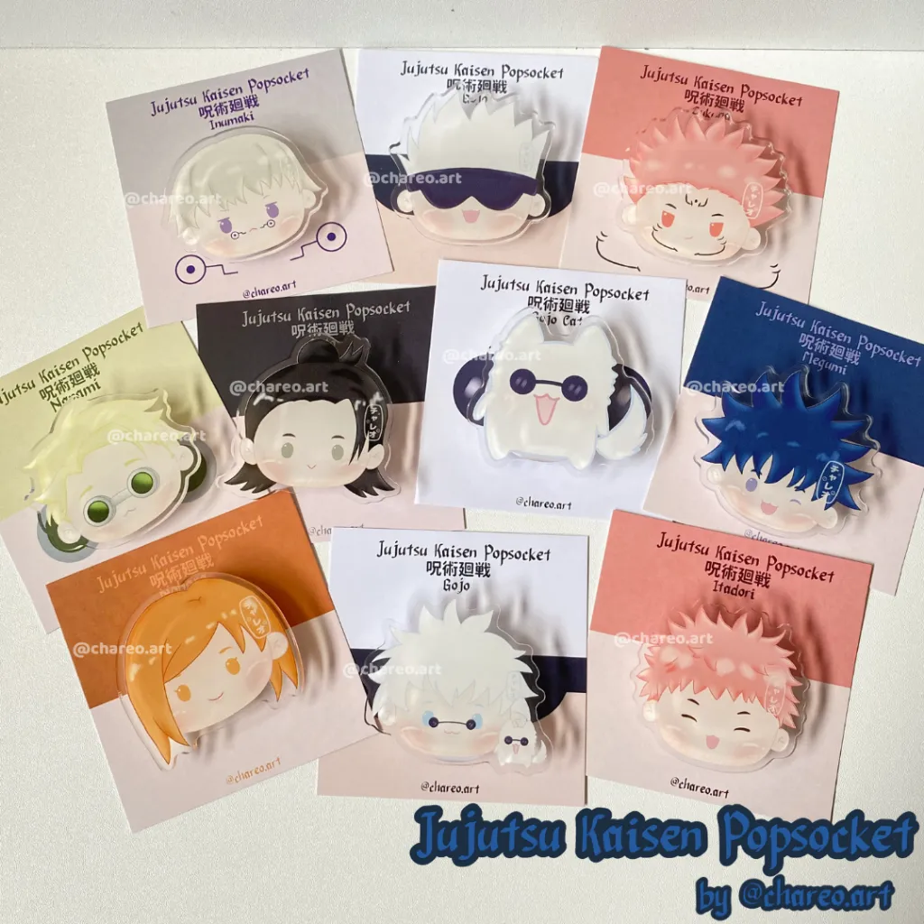 CHAREO ART Acrylic Pop Socket Phone Holder Jujutsu Kaisen Series - Popsocket Akrilik