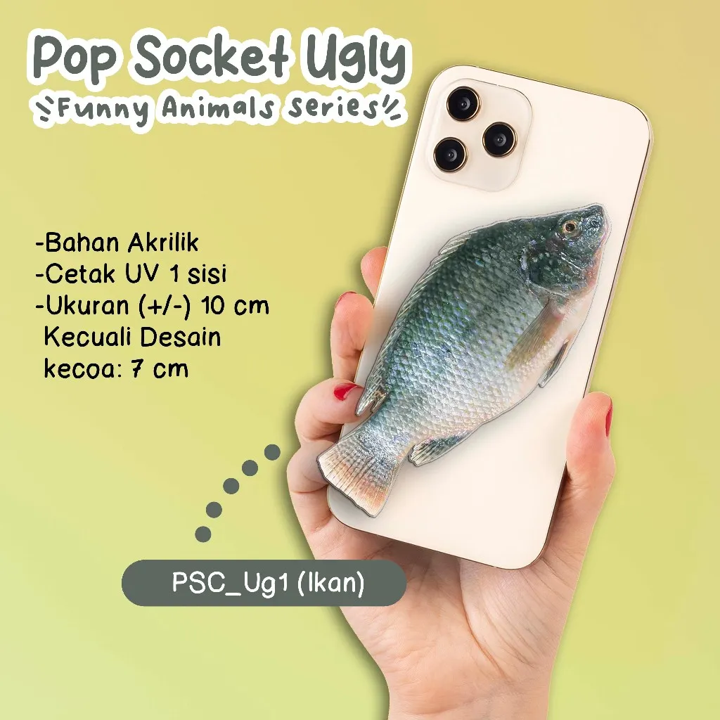 POP SOCKET UGLY / POP SOCKET LUCU bentuk funny animals / binatang lucu ugly
