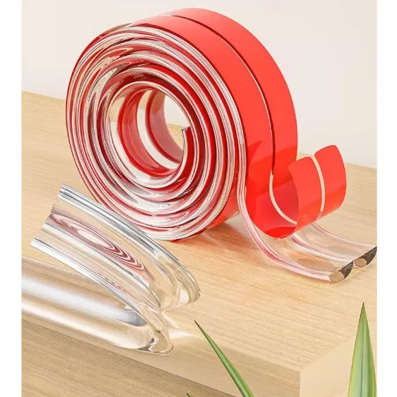 silikon pelindung sudut meja rol panjang 2 meter transparan akrilik lentur fleksibel anti benturan