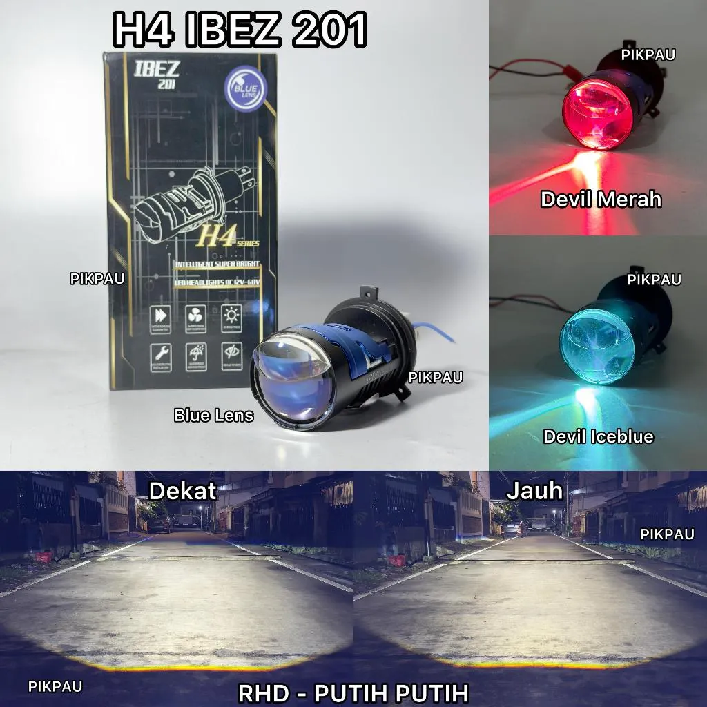 IBEZ Lampu Utama BILED H4 201 Dengan Kipas Pendingin
