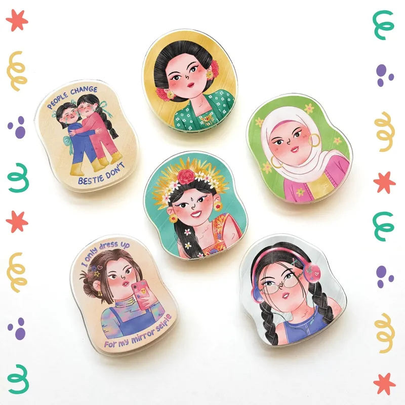 SORAI Girl Quote Acrylic Popsocket / Pop Socket / Griptok / Phone Holder Akrilik