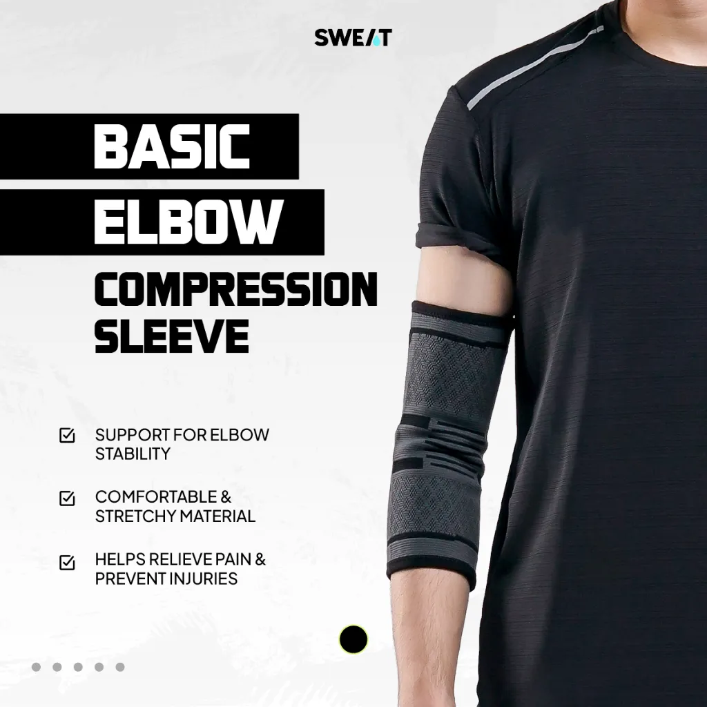 SWEAT - Basic Elbow Sleeve Compression | Pelindung Siku Tangan - Elbow Support