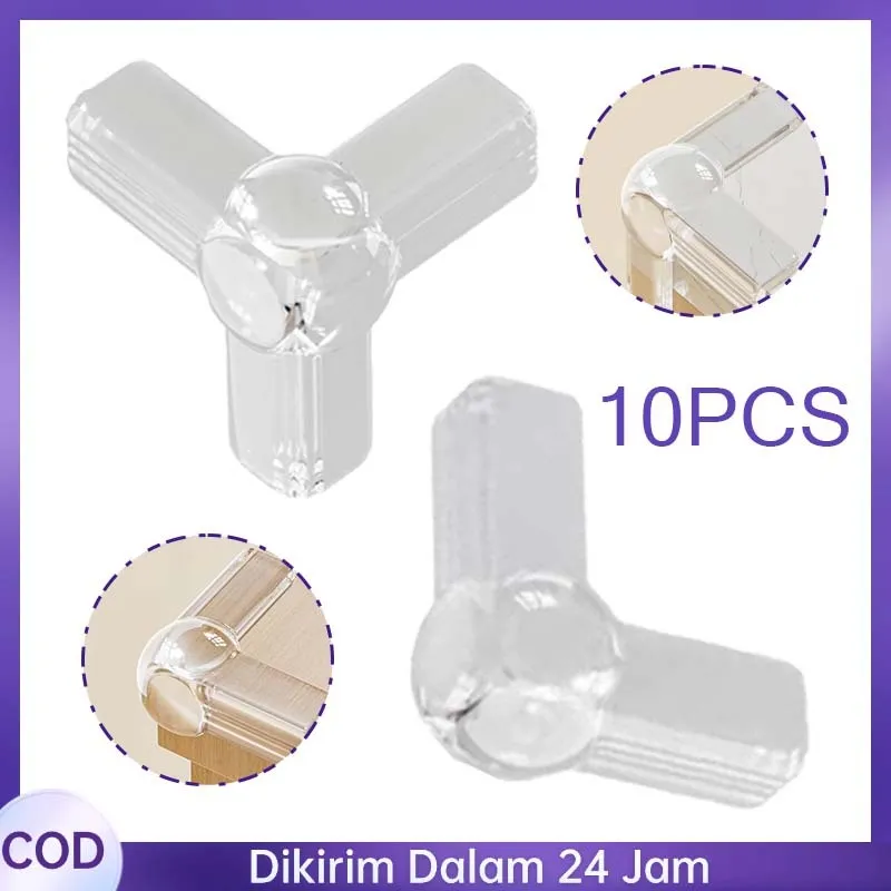 10pcs Set Pelindung Anak untuk Meja - Corner Guard Anti Benturan, Baby Safety Sudut, Penutup Siku Furniture Bayi Universal