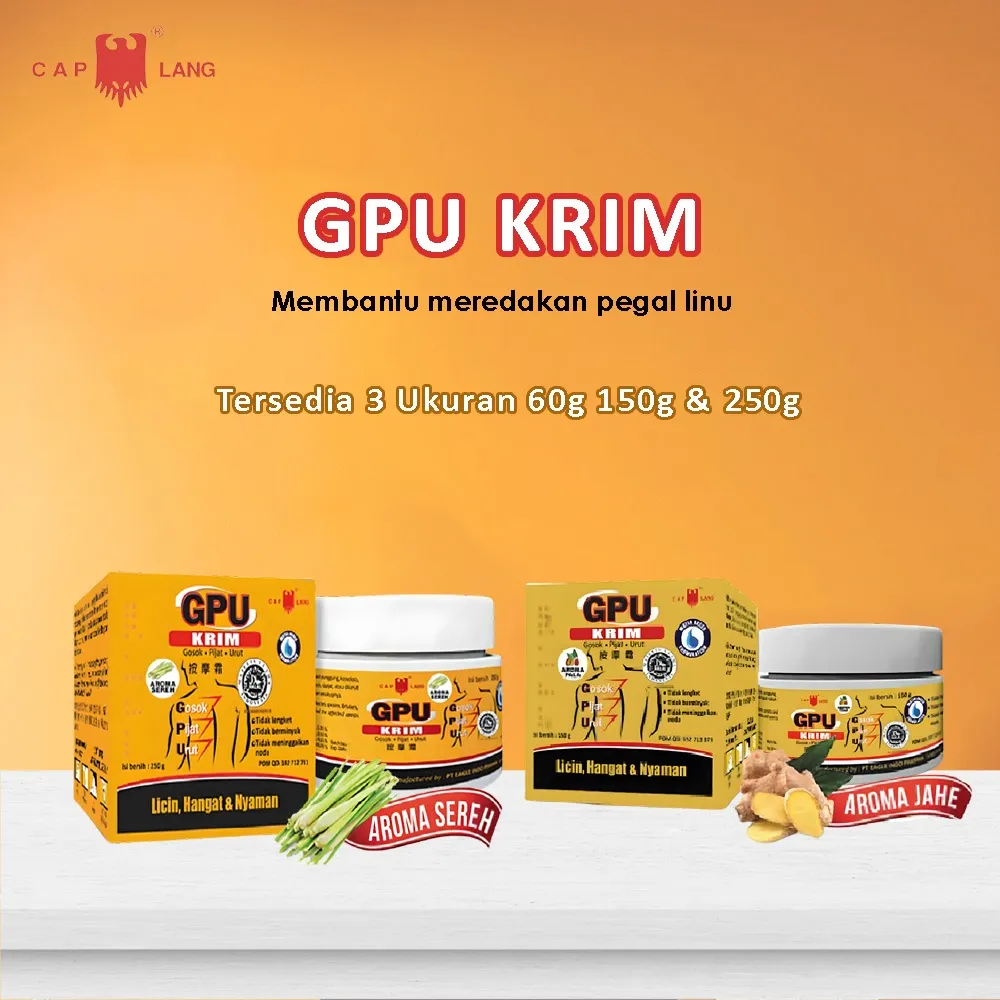 Bisa COD Gpu Krim 60/150/250 Gram Balsem Gosok Pijat Urut