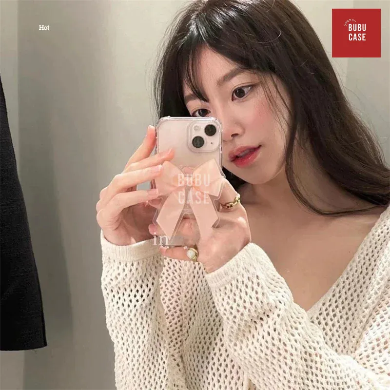 Stand Ponsel Universal Pop Socket Holder Popsocket Ribbon Butterfly Finger korean 3d bowknot griptok