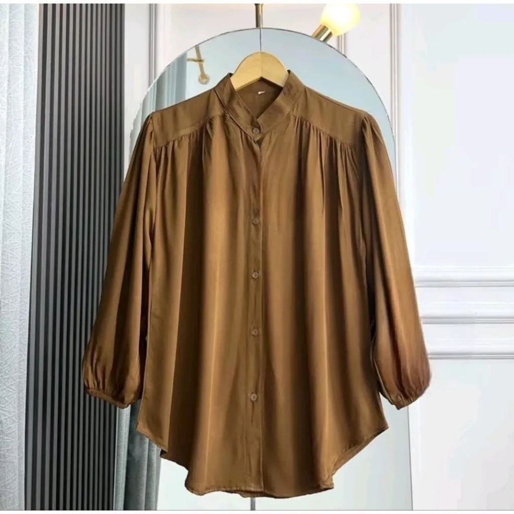 Amena Blouse Kemeja Atasan Wanita Rayon Twill