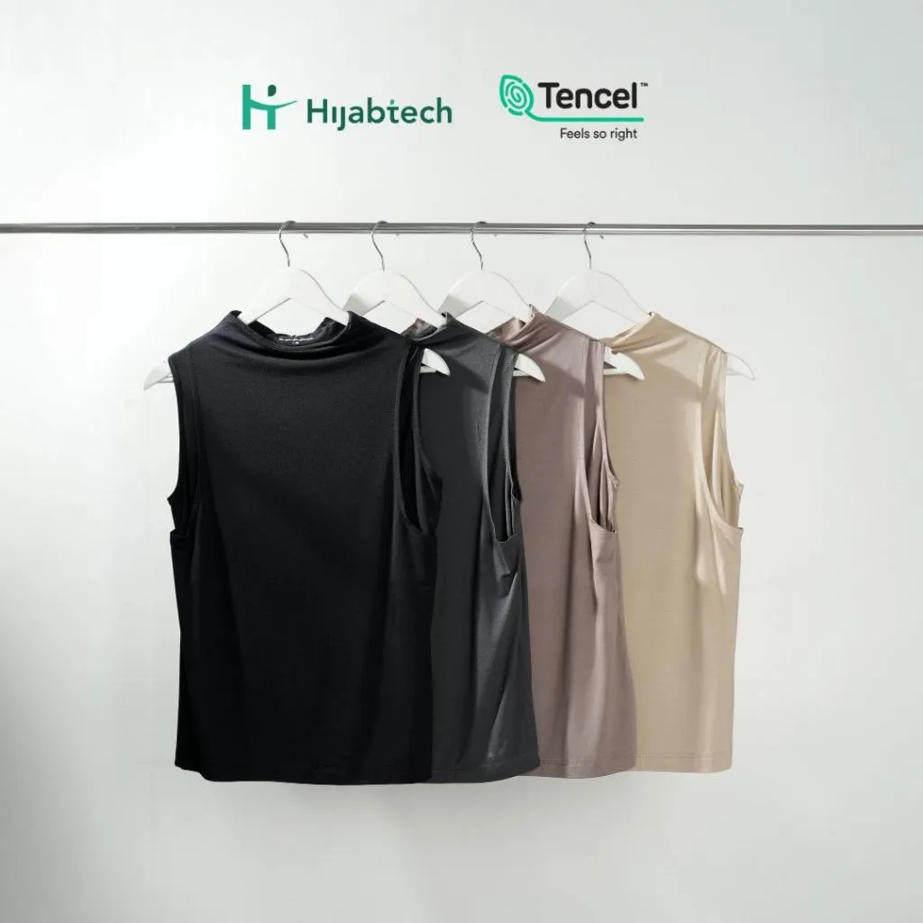 Hijabtech ICY-Touch Busui Sleeveless Top Inner Tanpa Lengan Tencel untuk Ibu Menyusui