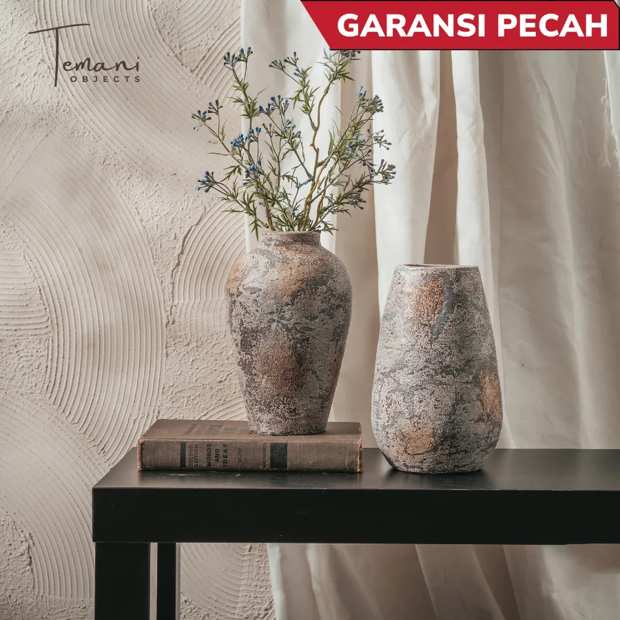 Temani Objects - Matt Judy Vase/Vase Bunga Cantik/ Dekorasi Bunga Estetik/ Nordic Vase/TemaniObjects/Handmade/Dekorasi rumah/Pajangan Rumah/ Vas Vintage