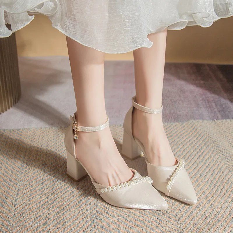 Sepatu Wanita Heels Hak 5cm Tahu LES BLINK BARU CANTIK ELEGAN Heel Kerja Platform Pesta Impor