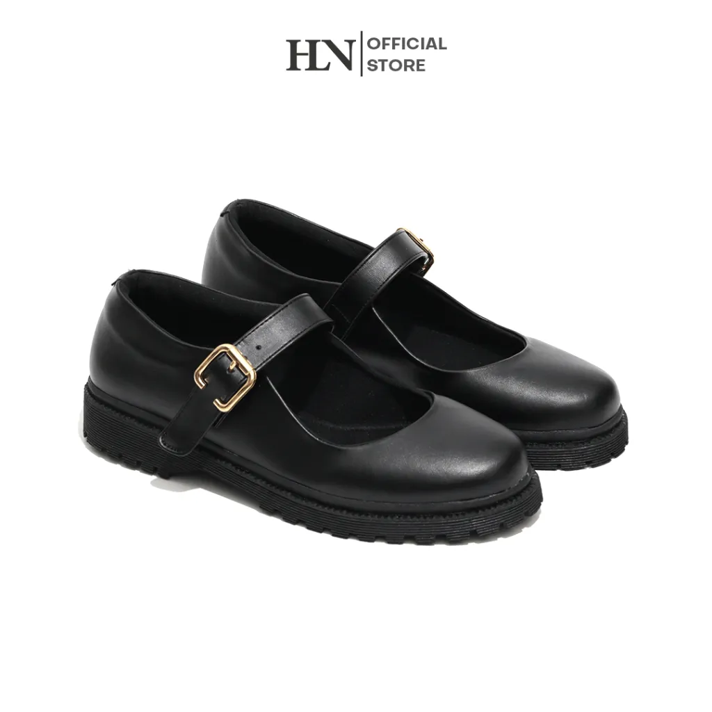 HLN Sepatu Wanita Marry Janes Platform Slip On Loafer Ringan Sole dijahit 3cm Ukuran 36-41 Izzy