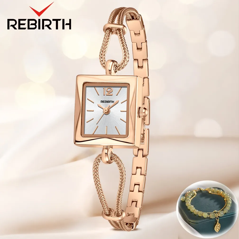 REBIRTH Jam Tangan Wanita Anti Air Original Korea Elegan Tali Gelang Wanita Jam Tangan Cewek Jam Kecil