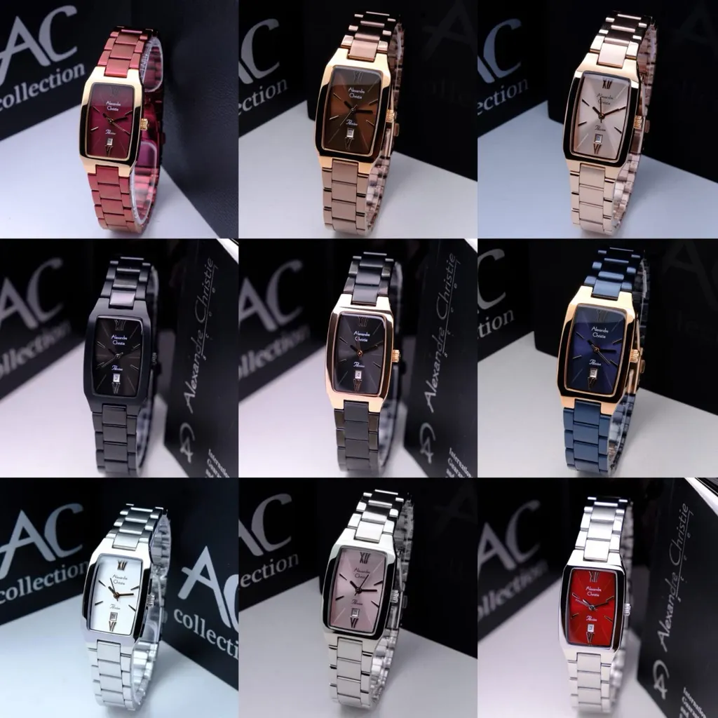 JAM TANGAN WANITA ALEXANDRE CHRISTIEAC2455 / AC 2455 / AC 9345 / AC 2454 / AC2454 / AC2B53 / AC 2B53 / AC2B56 / AC 2B56 / AC2B65 / AC 2B65 / AC2B55 / AC 2B55 ORIGINAL GARANSI RESMI 1TAHUN