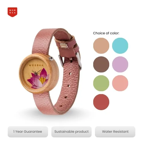 Woodka Sekar Maple Collection | Jam tangan kayu unik wanita analog