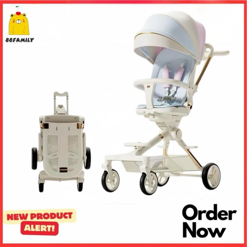 Kereta dorong baby multifungsi bisa dua arah KODE D6 stroller baby Traveling bisa dilipat Ada Musik