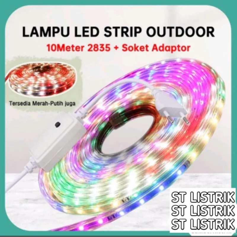 LED STRIP MERAH PUTIH 10 METER / LED STRIP RGB RAINBOW 10 METER