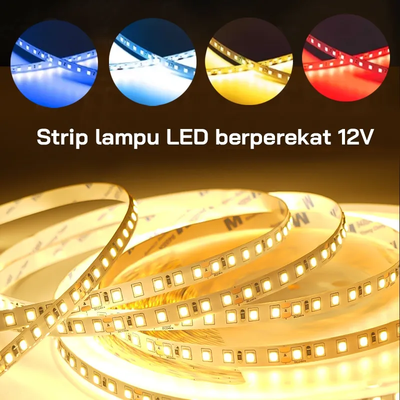 Led Strip 2835 120 Mata Rapat SMD 12v Flexible Lampu 5 Meter 3000K/4000K/6000K