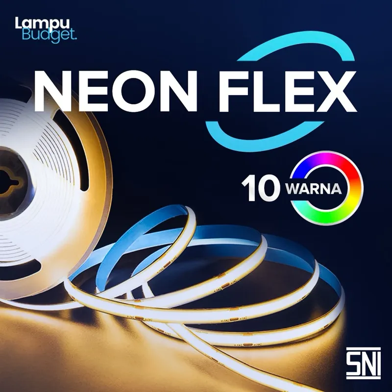 【COD】Paket Lampu Strip LED Neon Flex 11 - 15 Meter AC 220V Lengkap Tinggal Colok Langsung Nyala