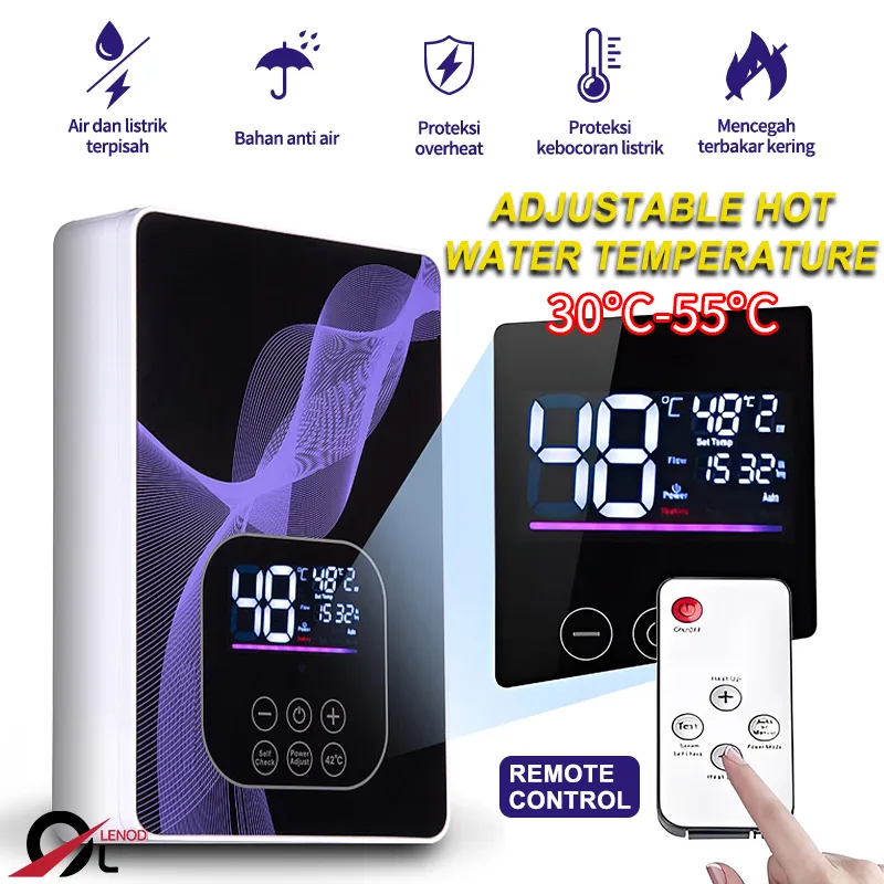 Pemanas air listrik instan yang dipasang di dinding/Water heater Suhu Konstan/pemanas air listrik Kamar Mandi / Instan water heater