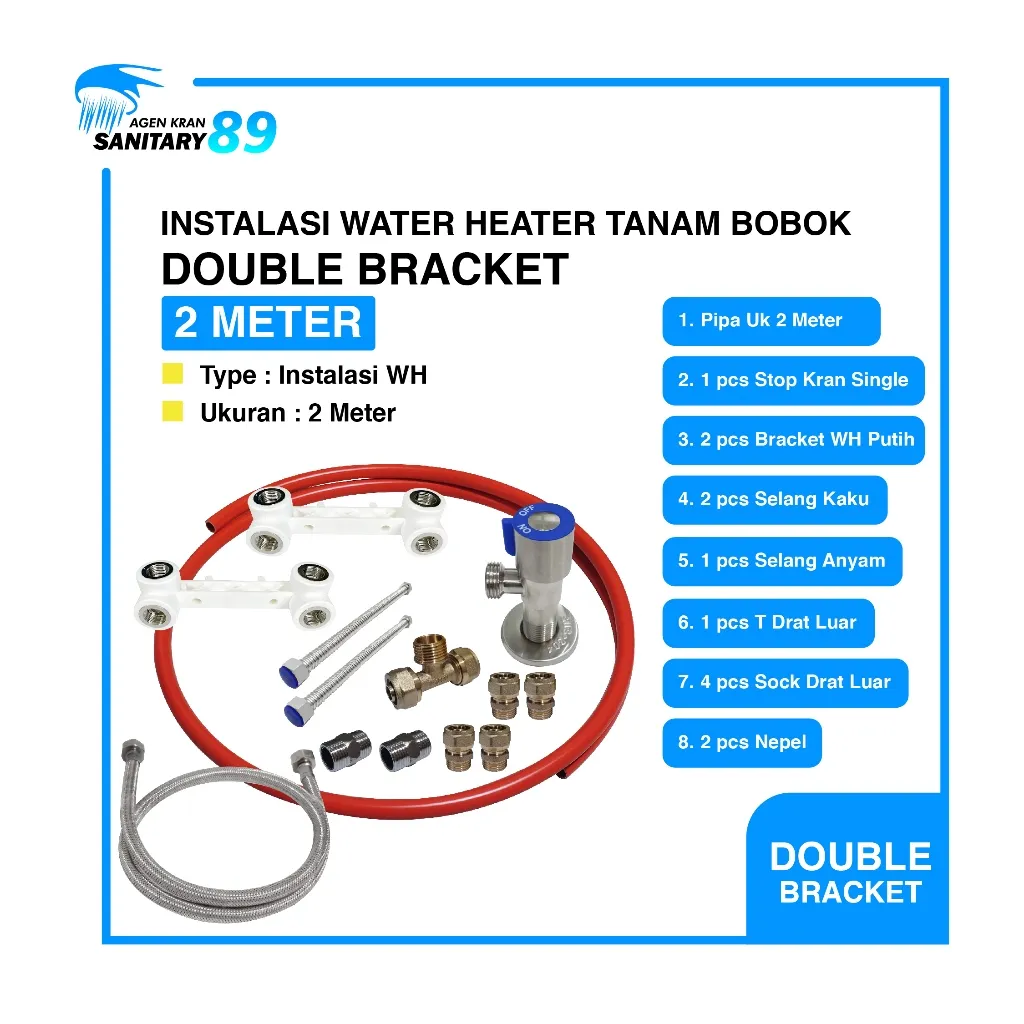INSTALASI WATER HEATER TANAM BOBOK/INSTALASI WATER HEATER BOBOK/INSTALASI WATER HEATER SINGLE BRACKET/INSTALASI WATER HEATER DOUBLE BRACKET