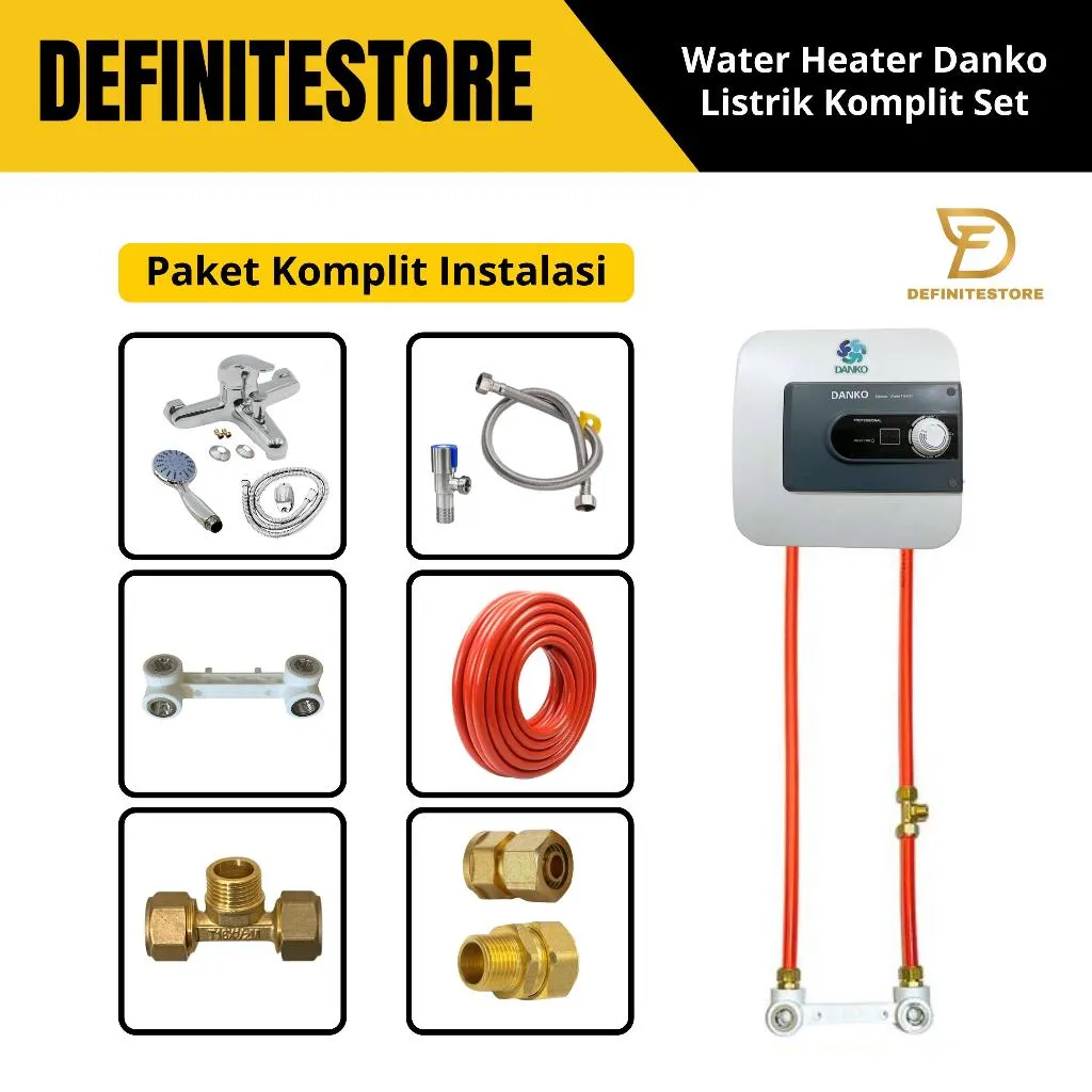 Water Heater Listrik Danko Teknologi Jepang Low Watt Garansi 5 Tahun 15 dan 30 Liter Tanpa Bobok