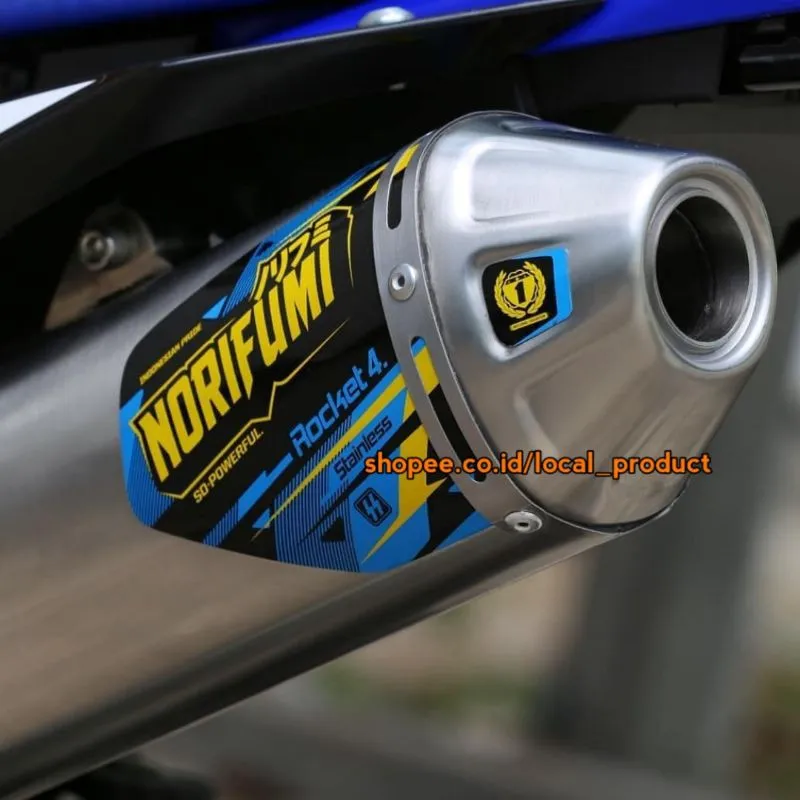 knalpot NORIFUMI ROKET4 SS Motor CRF150,KLX150,D-TRACKER150,YAMAHA WR155,KLX TIGER,KLX MEGAPRO