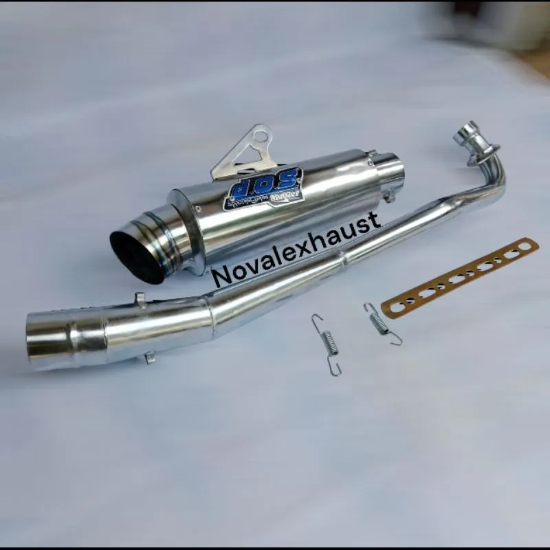 knalpot racing DOS full system untuk motor BEBEK ALL VARIAN/TYPE supra karisma jupiter vega legenda astrea grand prima shogun