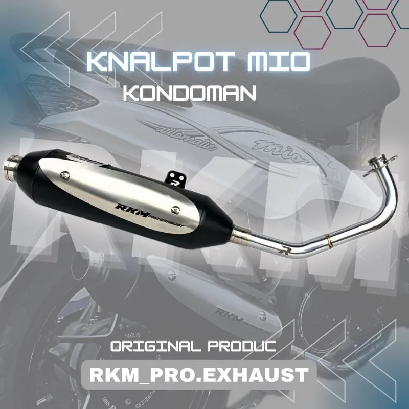 Knalpot Standar Racing RKM Pro Exhaust Kondoman Mio Smile Beat Old Mio Karbu Mio J Mio M3
