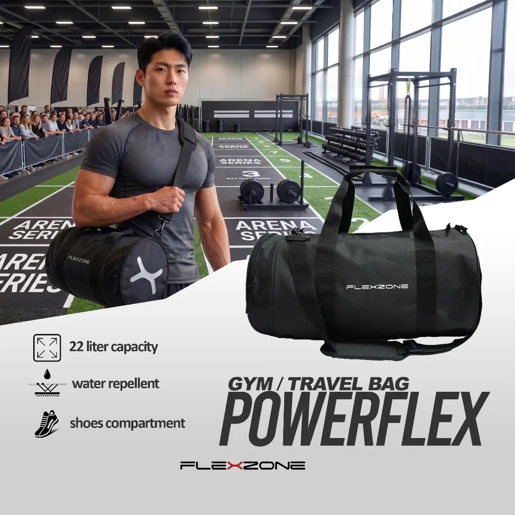 Flexzone Duffel Bag Tas Olahraga Gymbag Compact S series FAB-012 Gym bag renang basket badminton voli