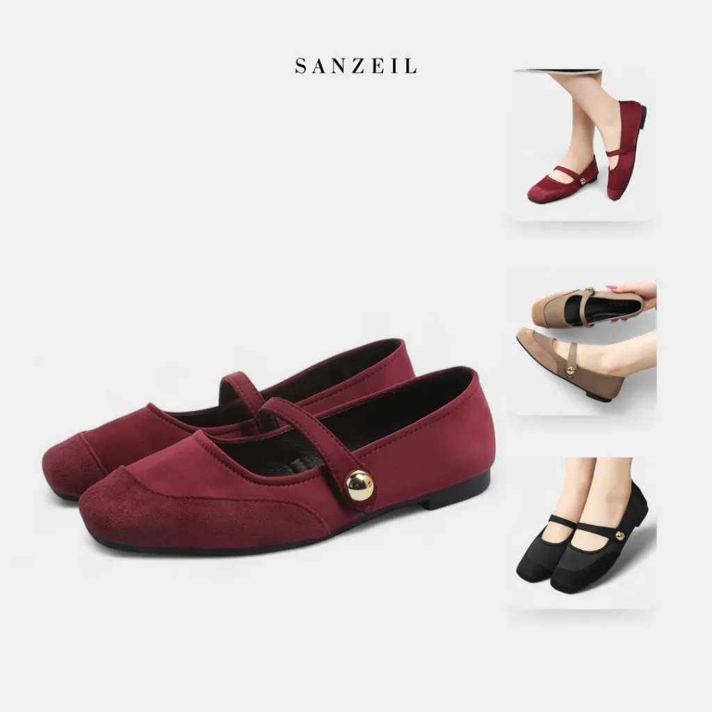 SANZEIL Rhea Sepatu Ballet 1,5cm Wanita 1618 Size 35-41