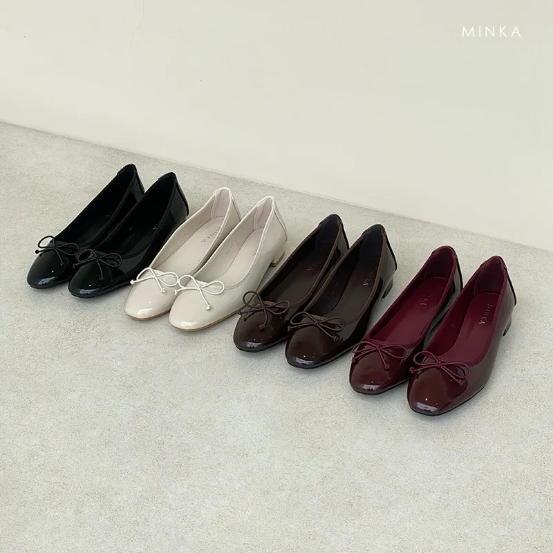 MINKA Ella Bow Flatshoes Sepatu Flatshoes Wanita 2,5cm Heels Flatshoes Pita