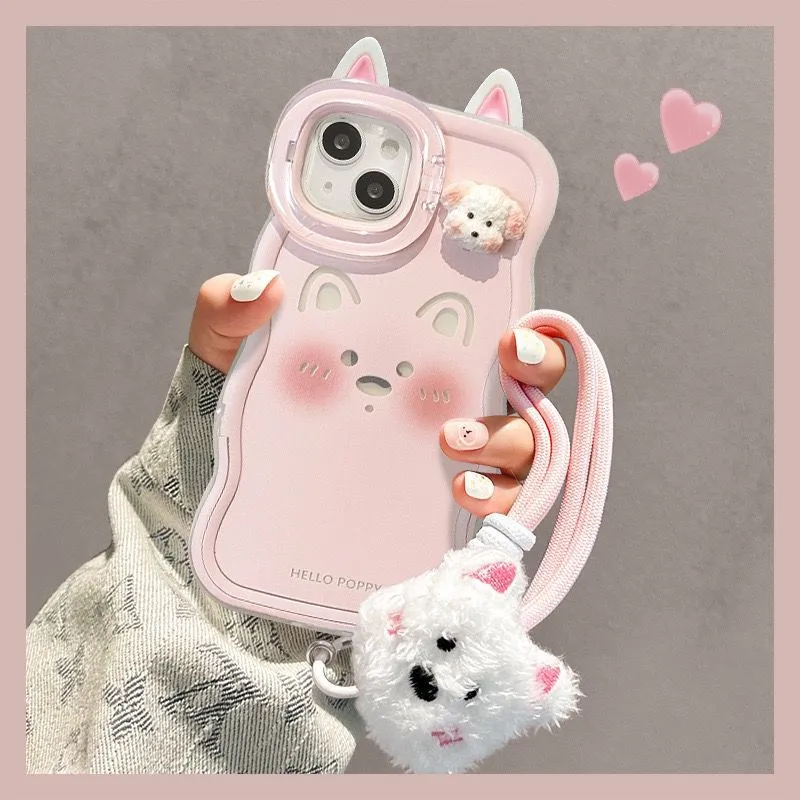 BOSSCASE168 - [149] - (Case+Strap) Case iPhone Softcase Wave Casing Hp Cute 3D Terbaru iPhone Untuk iPhone 11 12 13 14 15 16 17