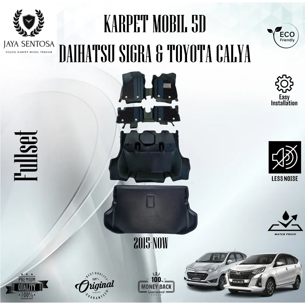 Karpet Mobil 5D Daihatsu Sigra Dan Toyota Calya 2014-2026 + Alas Kaki Karpet 7D New Model Fullset